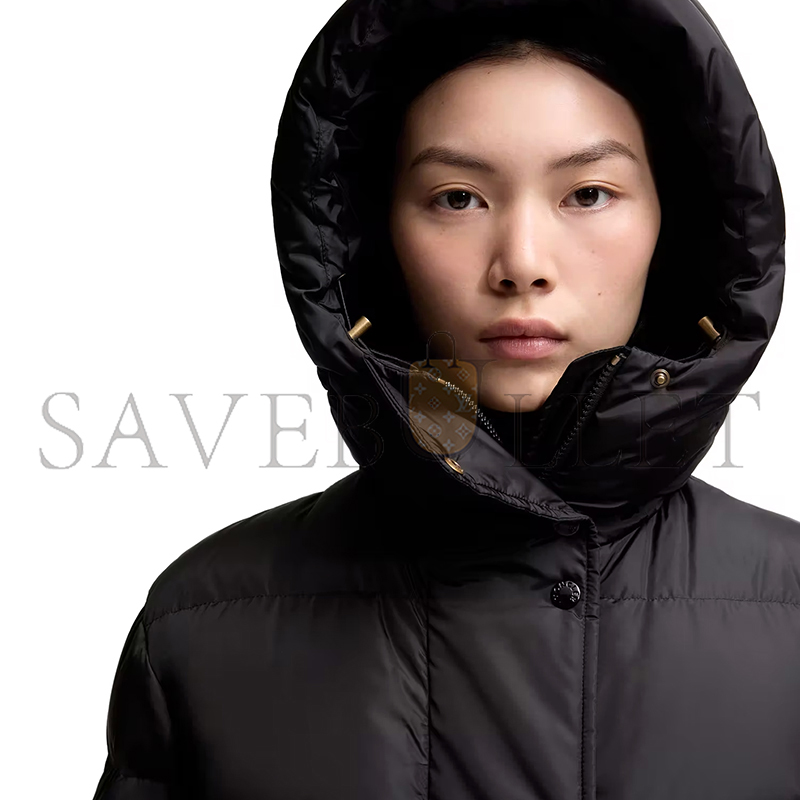 MONCLER CHAMER WOOL-TRIMMED HOODED LONG DOWN JACKET K20931C00022539ZD